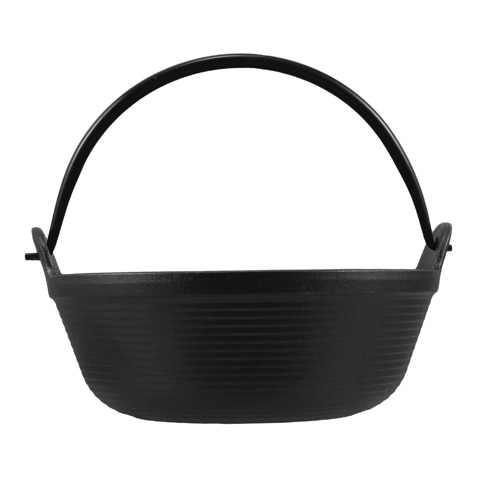 Japanese Camping Cooking - 日本の鉄製すき焼き鍋、厚手の壁で耐久性に優れた、屋外でのホットポットやピクニック、スープ作りに最適な、キャンプやキッチンで役立つ必需品。