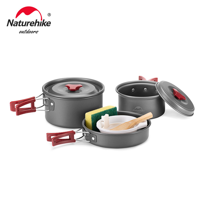 Quechua Camping Cooking Set - Naturehike-キャンプ用の超軽量調理器具,ピクニックやハイキング用の屋外食器