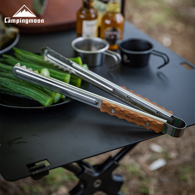 Camping Outdoor Cooking Equipment - アウトドアキャンプキッチン用品調理器具サービングトングバーベキュークリップクランプバーベキュー食品トングステンレス鋼バーベキュー食品クリップクランプ