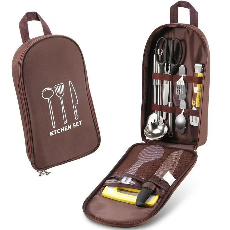 Camping Cooking Utensils Storage - キャンプ用品オーガナイザーバッグアウトドアクッキング収納ポータブル機器用ピクニックハイキング用