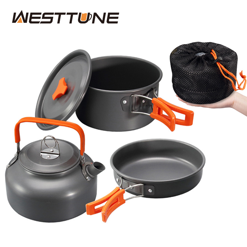 Camping Outdoor Cooking Equipment - WESTTUNE キャンプ調理器具キット アルミ アウトドア ポータブル クッキングセット