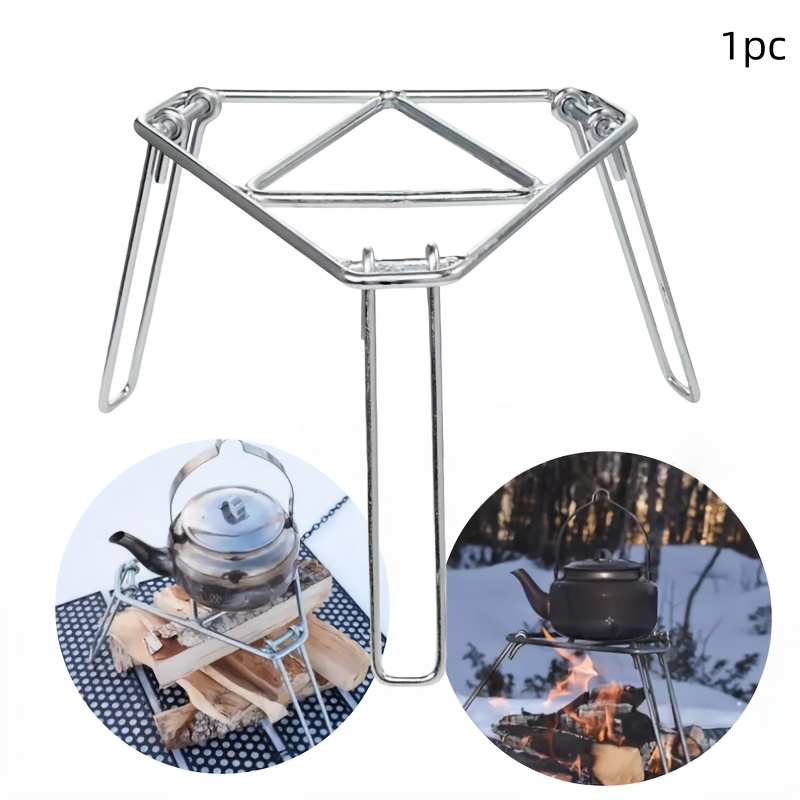 Camping Cooking Cupboard - 1個入り ステンレス製 キャンプファイヤーラック グリル焼き網 キャンプ ハイキング