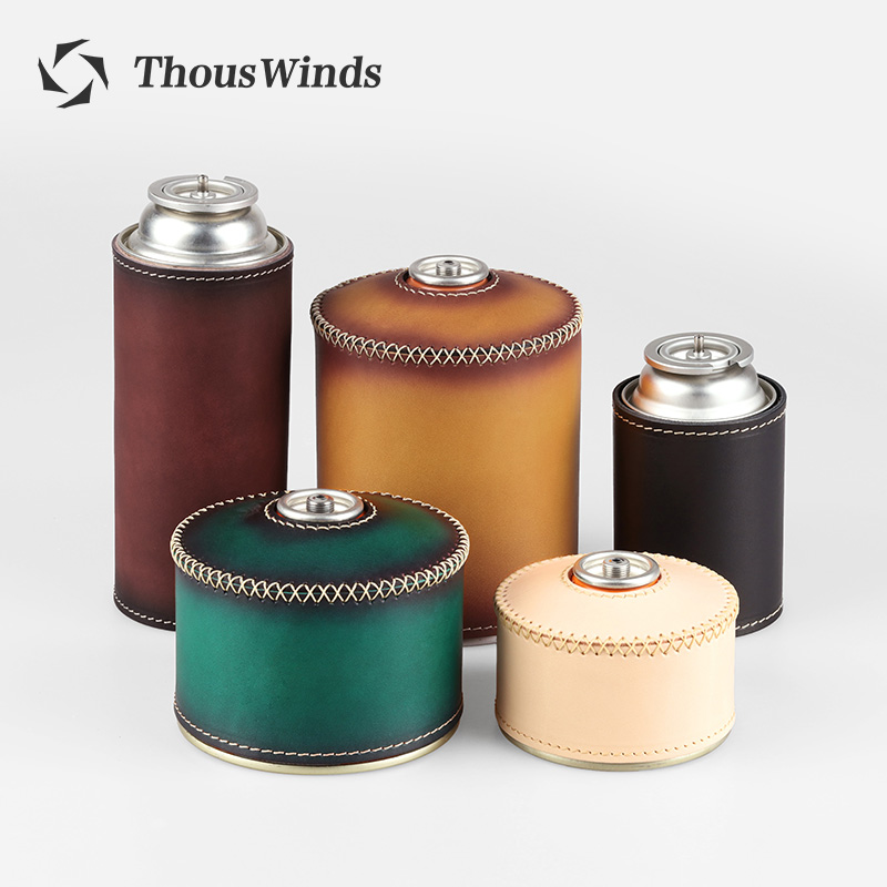 Camping Cooking Fuel - Thous Winds 手作りレザーガスタンクプロテクターカバー、屋外ガスタンク用、屋外キャンプ用品