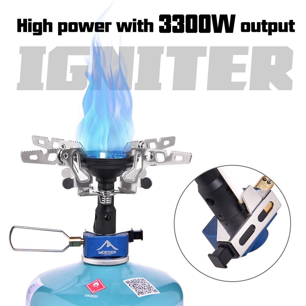Camping Cooking Fuel - 屋外キャンプ用ガスバーナー アウトドアストーブ 3300W イグナイター付き キャンプ用品 ポータブル