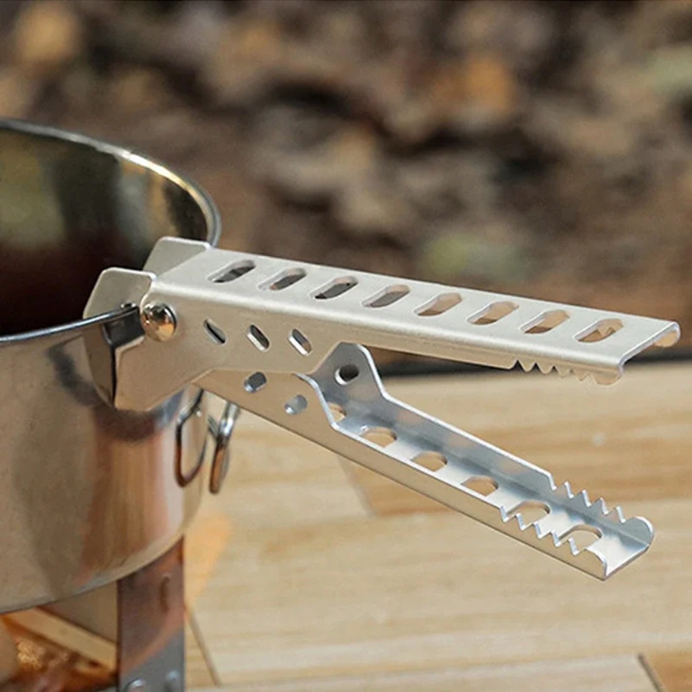 Camping Cooking Utensil Holder - アルミアンチホット合金クリップボウルグリッパーホルダーキャンプポットパンハンドル火傷防止クランプキッチンアクセサリーハイキングクッキング