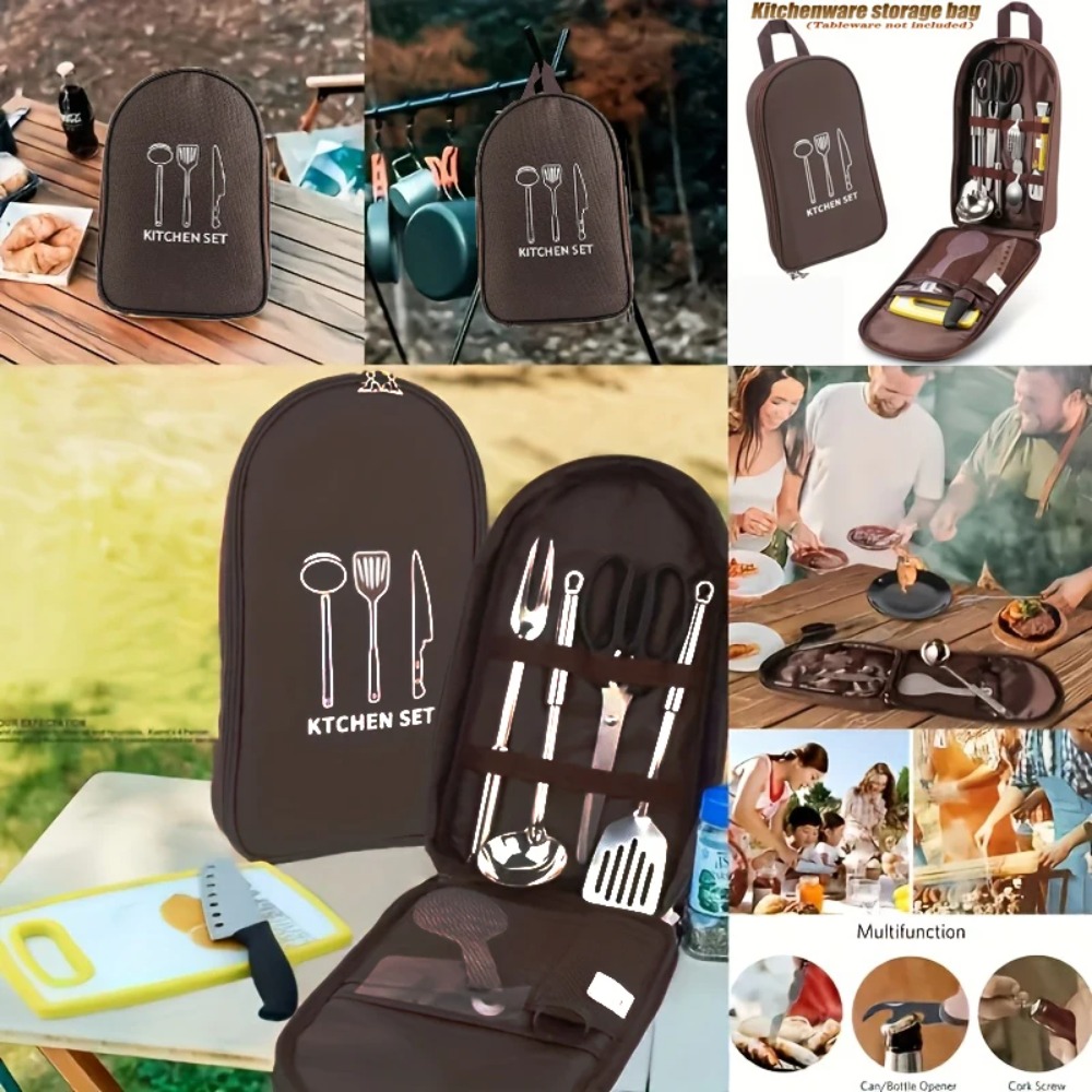 ポータブルアウトドアクックバッグ キャンプ収納バッグ ポータ - Camping Cooking Utensils Storage のレビューと価格