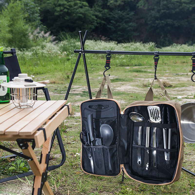 8 個キャンプキッチン調理器具セットポータブルバッグアウトド - Camping Outdoor Cooking Equipment のレビューと価格