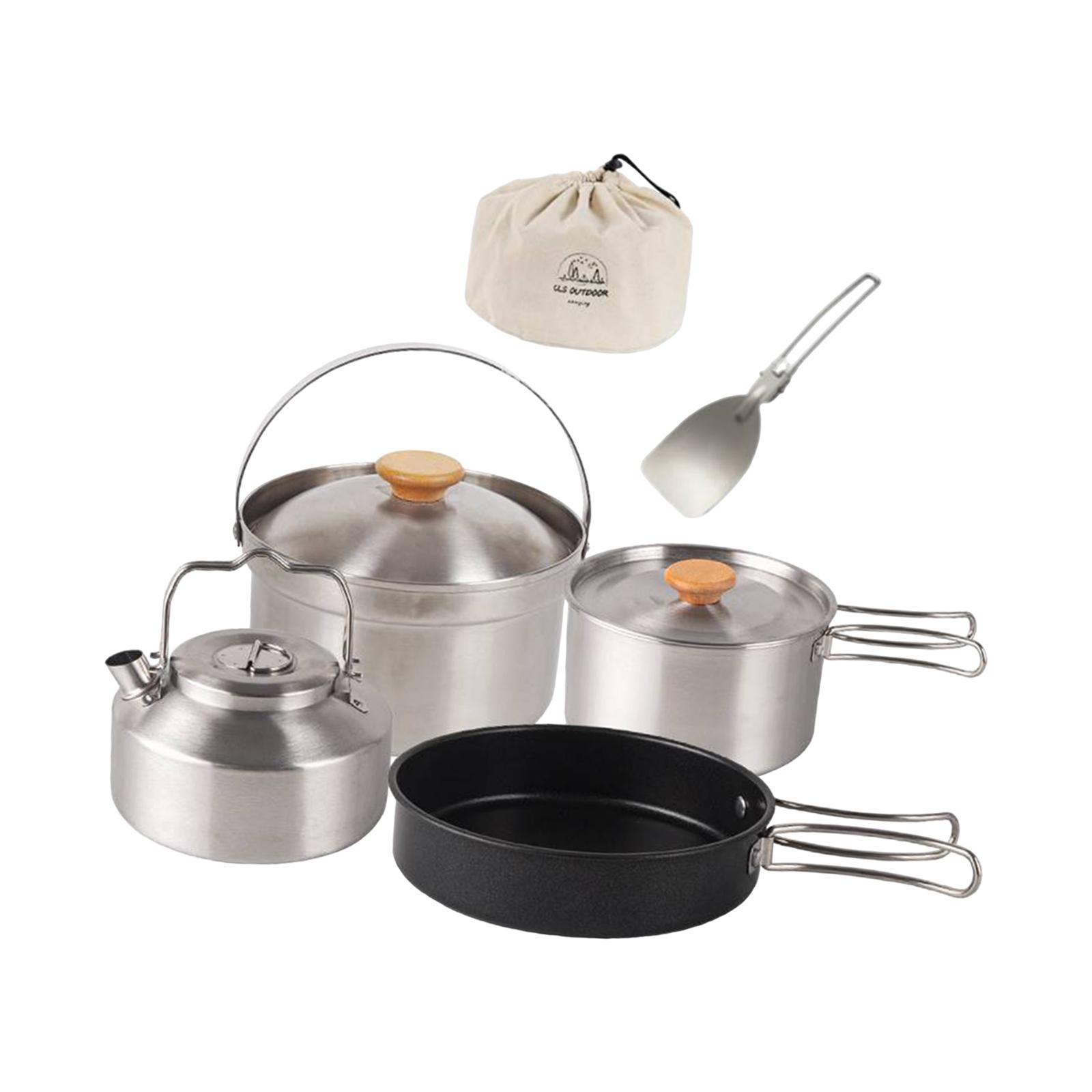 キャンプ調理器具 クックギア ポータブル ノンスティックフラ - Camping Cooking Kettle のレビューと価格