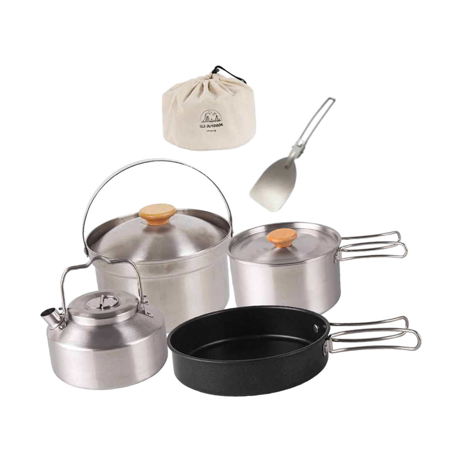 キャンプ調理器具 クックギア ポータブル ノンスティックフラ - Camping Cooking Kettle のレビューと価格