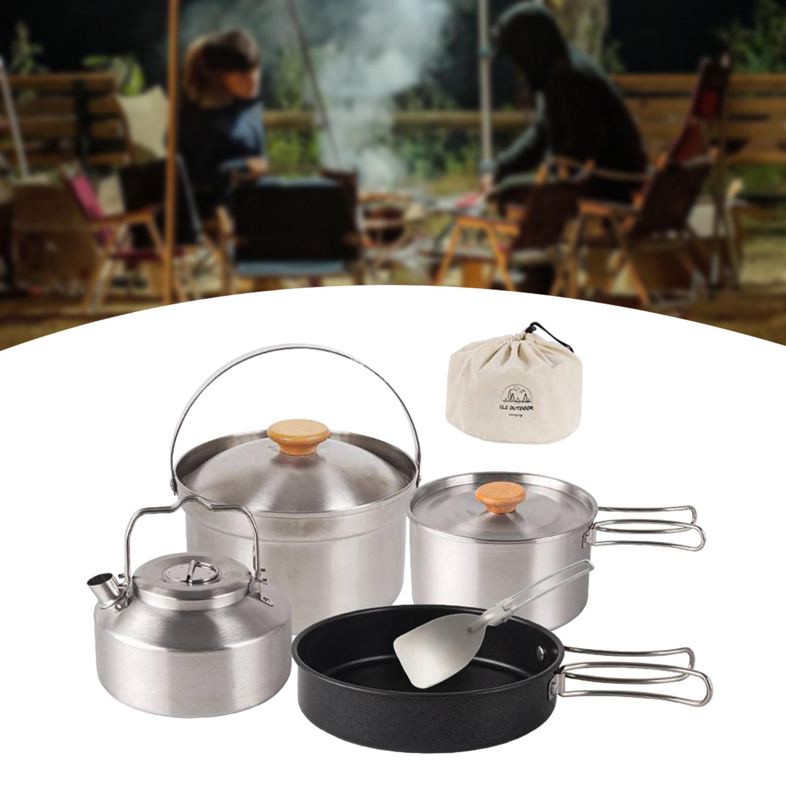 キャンプ調理器具 クックギア ポータブル ノンスティックフラ - Camping Cooking Kettle のレビューと価格