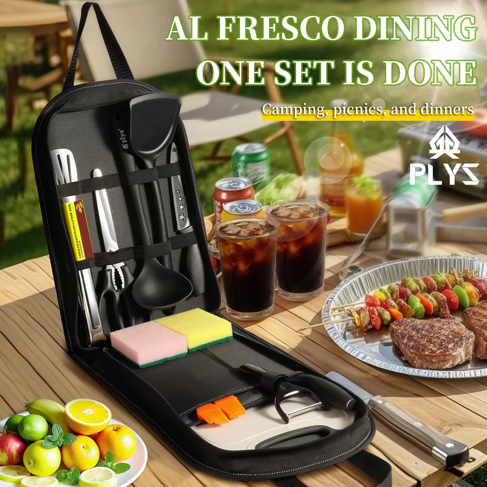 ポータブルアウトドア用品 10 個セット アウトドア バーベ - Quechua Camping Cooking Set のレビューと価格