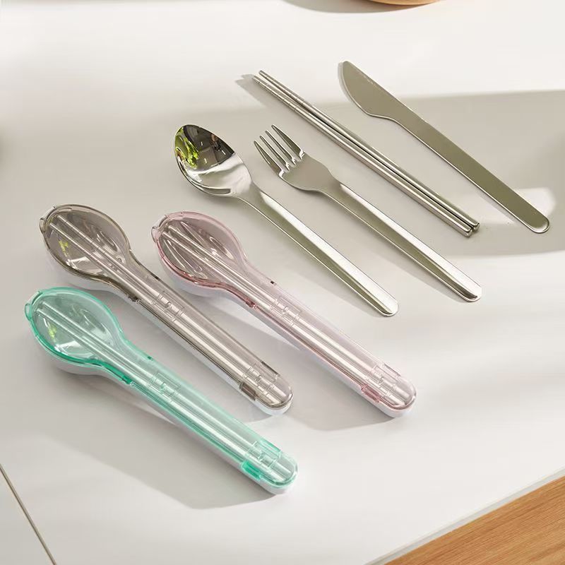 ポータブルカトラリーセット 収納ボックス付き キャンプ 旅行 - Camping Cooking Knives のレビューと価格