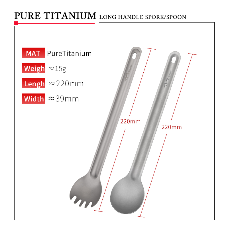 TiTo チタンスポークスプーンロングハンドル屋外キャンプ食 - Camping Cooking Gadgets のレビューと価格