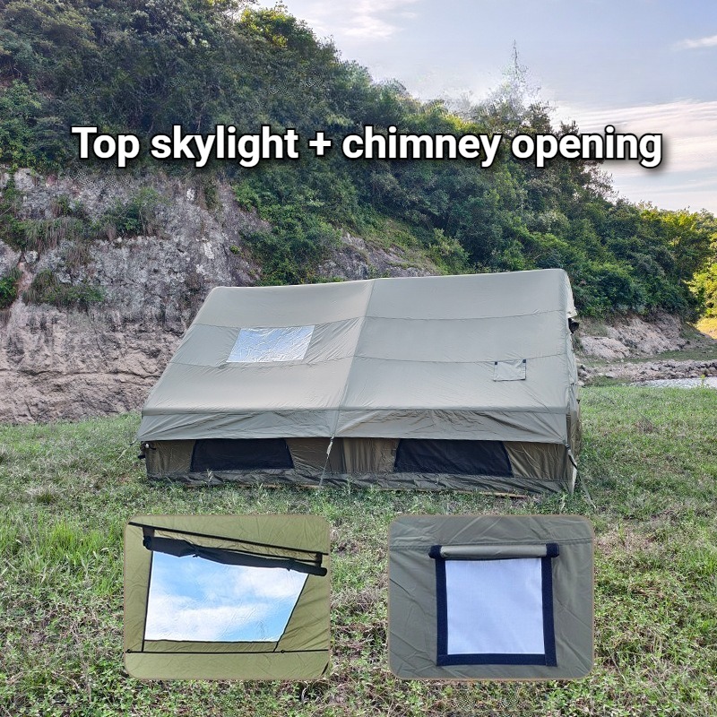家族向け広々キャンプテント アウトドア 厚手 防水 夜泊用  - Camping Cooking Tent のレビューと価格