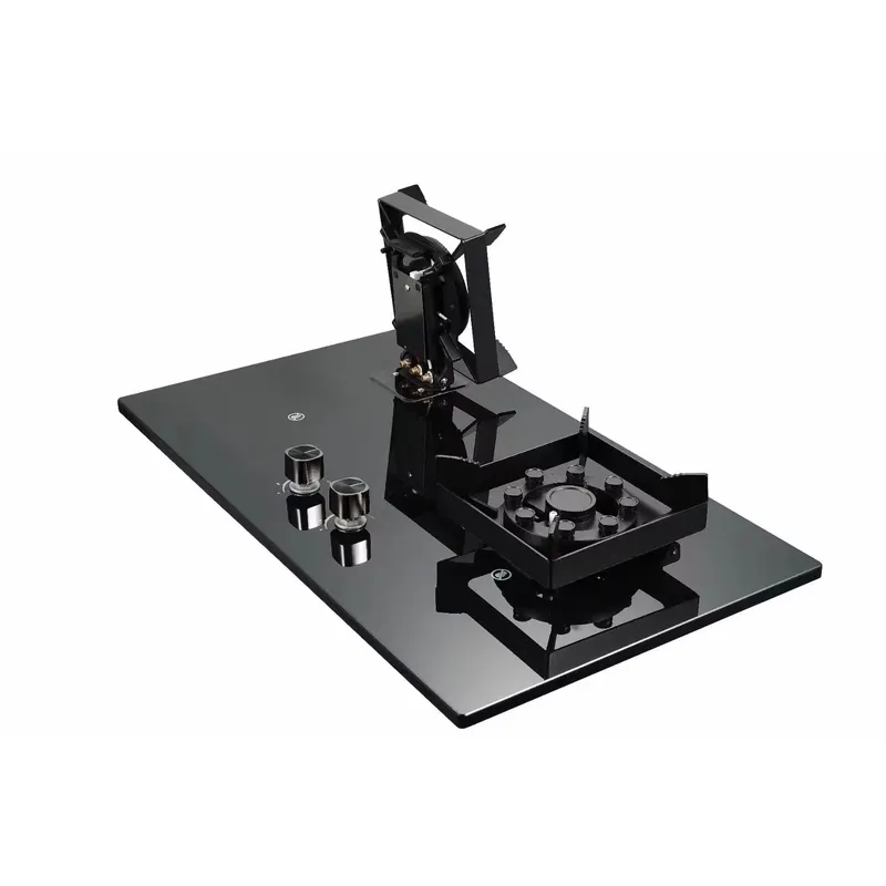携帯式ダブルバーナー式ガスコンロ。貝殻型デザインで、ガラス製 - Camping Cooking Gas Stove Portable Tool のレビューと価格
