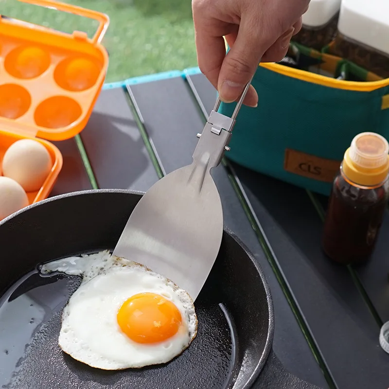 折りたたみキャンプ用スパチュラステンレス鋼調理器具屋外折りた - Quechua Camping Cooking Set のレビューと価格