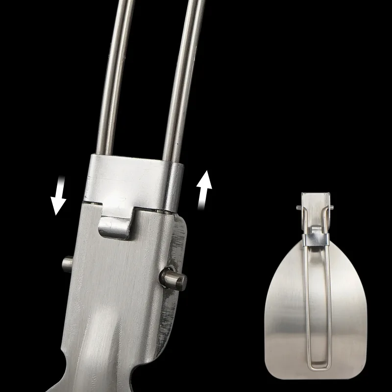 折りたたみキャンプ用スパチュラステンレス鋼調理器具屋外折りた - Quechua Camping Cooking Set のレビューと価格