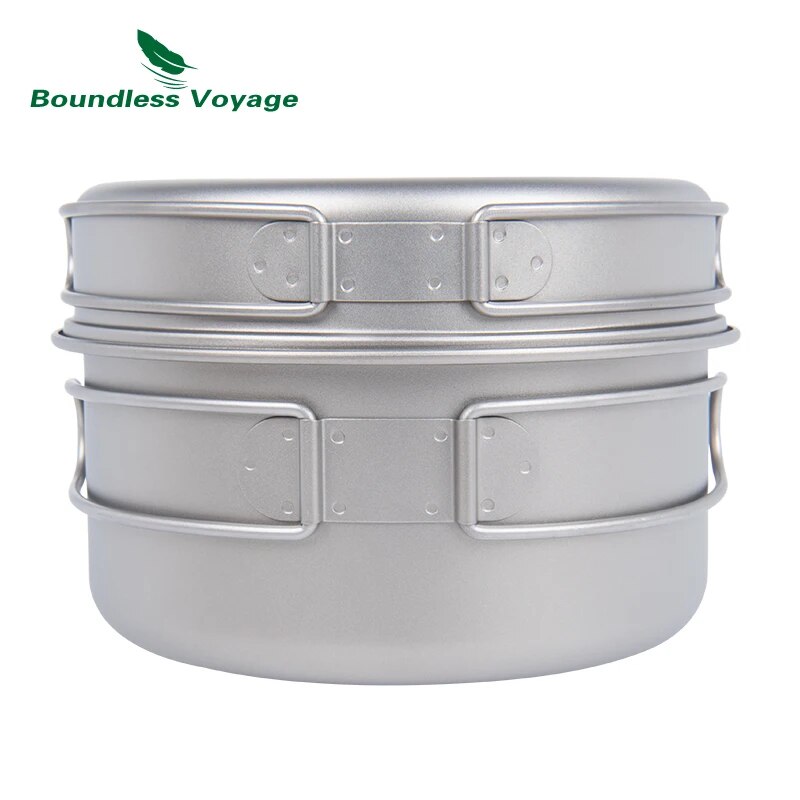 Boundless Voyage チタンポットパンセット 折 - Camping Cooking Set For 4 のレビューと価格