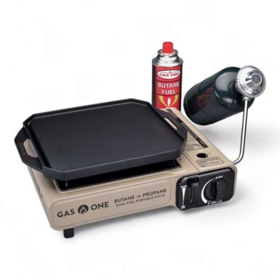 GasOne GS-3400P-KIT プロパンまたはブタン - Camping Cooking Flat Top のレビューと価格