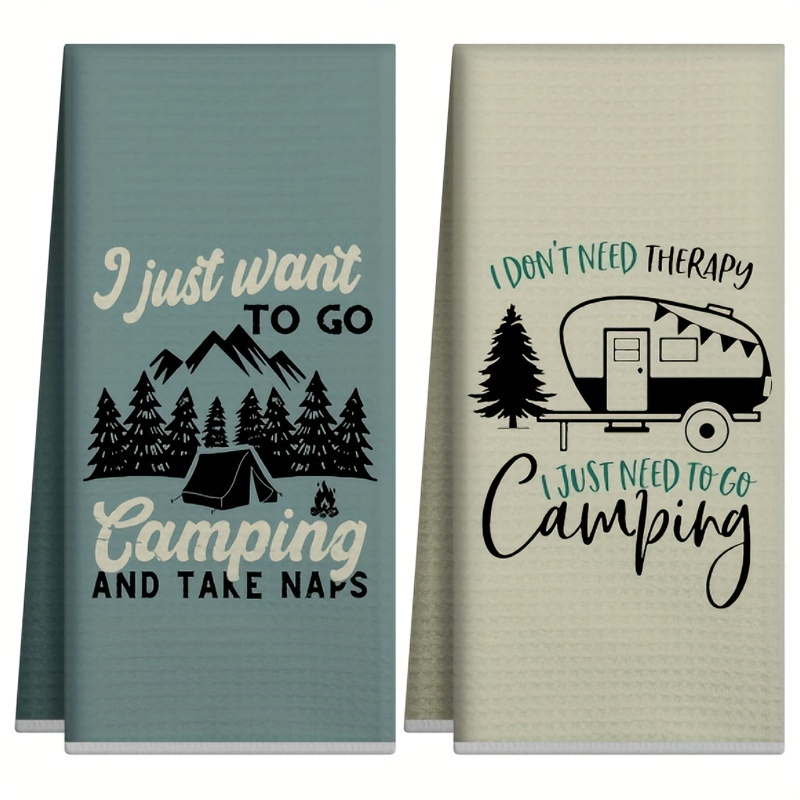 2枚セット、キャンプスタイルキッチンタオル、40cm*60c - Camping Cooking Essentials のレビューと価格