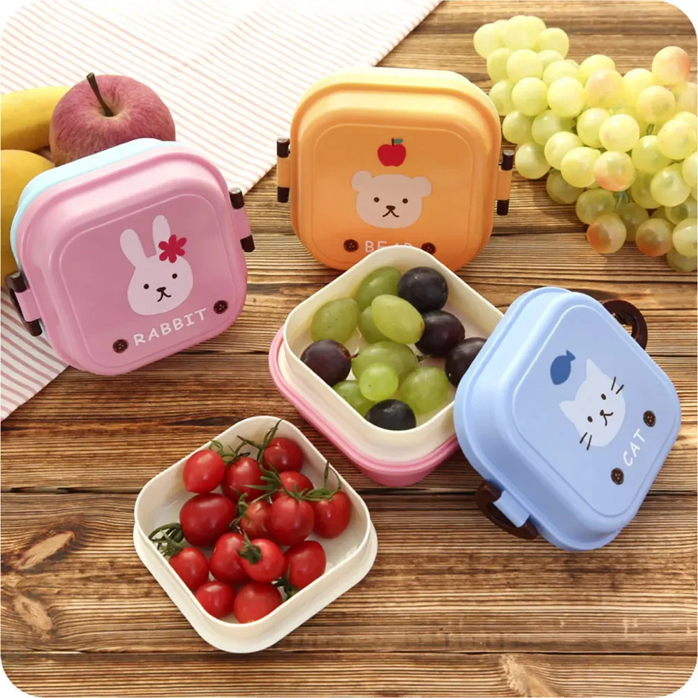 子供用ミニ可愛い漫画フード収納ボックス学校携帯ランチボックス - Camping Cooking Food のレビューと価格