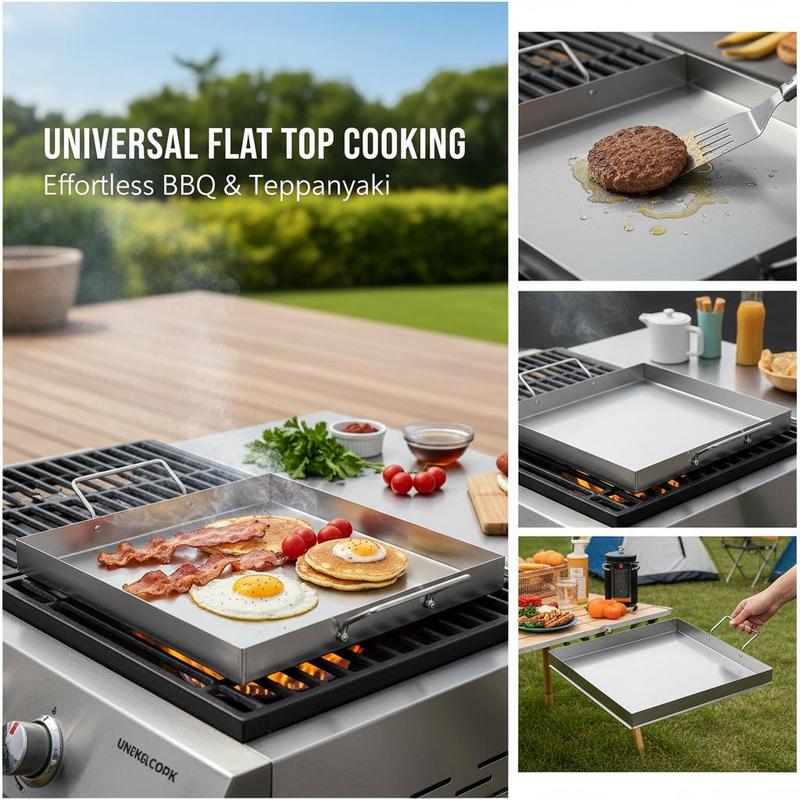 ユニバーサルフラットトップグリドル 18x16インチ キャン - Camping Cooking Flat Top のレビューと価格