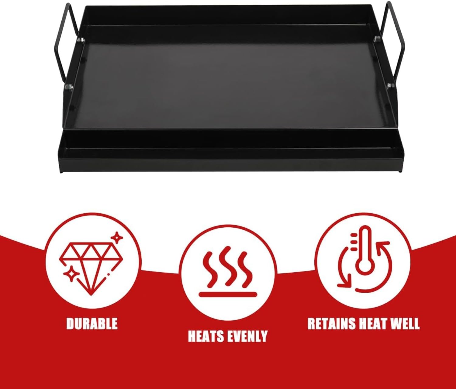 18インチ x 12インチ ノンスティック鋳鉄グリドル（グリ - Camping Cooking Flat Top のレビューと価格
