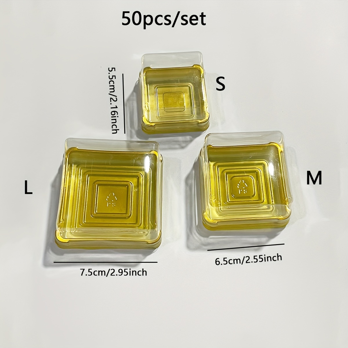 50個の透明プラスチックミニケーキボックスセットベーキングと - Camping Cooking Full Set のレビューと価格