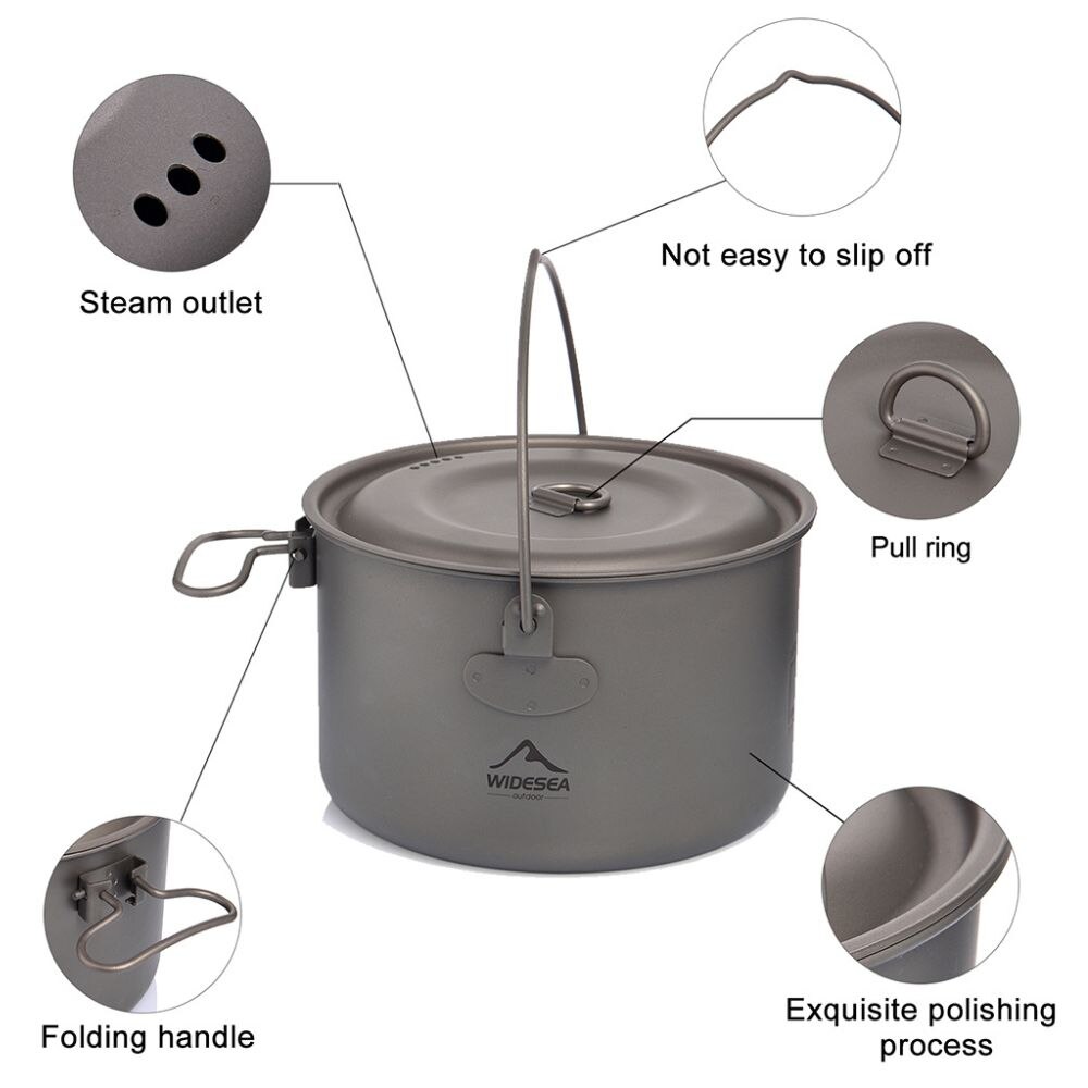 キャンプ用食器チタン調理器具セット観光大釜屋外調理鍋フライパ - Camping Cooking Utensils Storage のレビューと価格