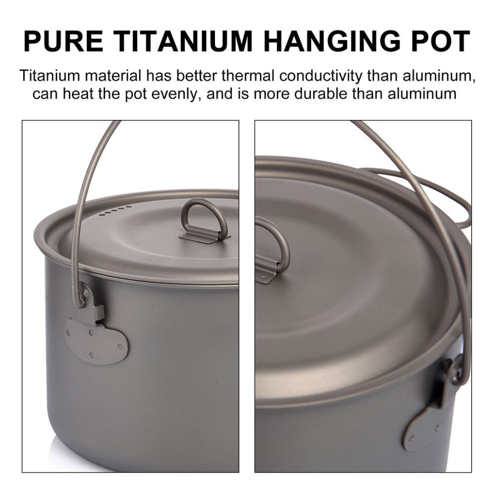 キャンプ用食器チタン調理器具セット観光大釜屋外調理鍋フライパ - Camping Cooking Utensils Storage のレビューと価格