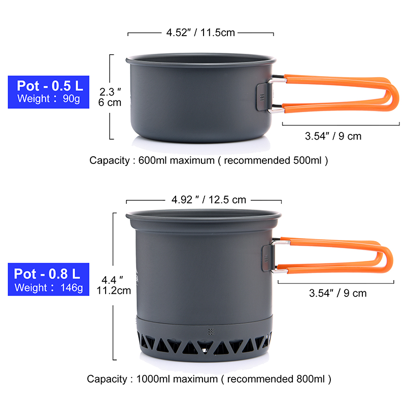 Widesea ポータブルキャンプ調理器具セット アルミニウ - Camping Cooking Set For 4 のレビューと価格
