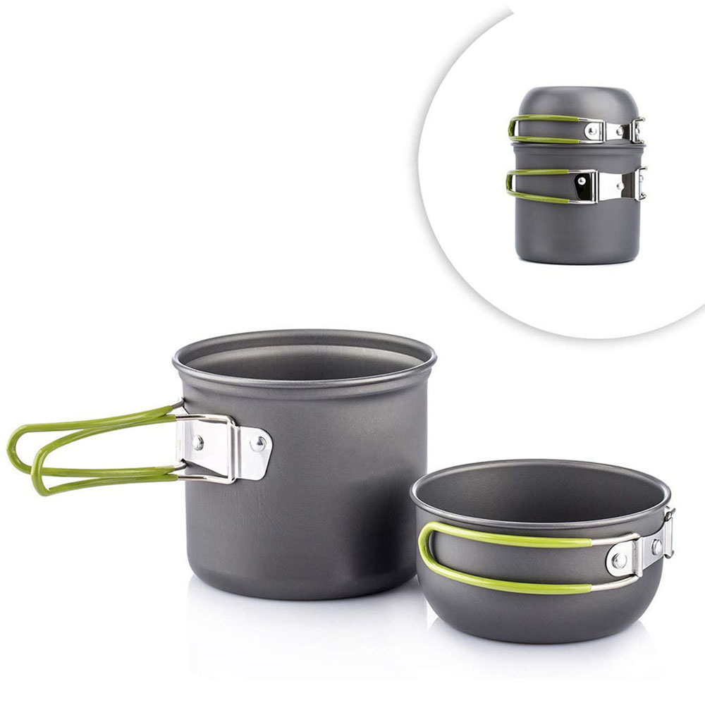 超軽量キャンプポット調理器具セットポータブル屋外調理食器ハイ - Camping Cooking Full Set のレビューと価格