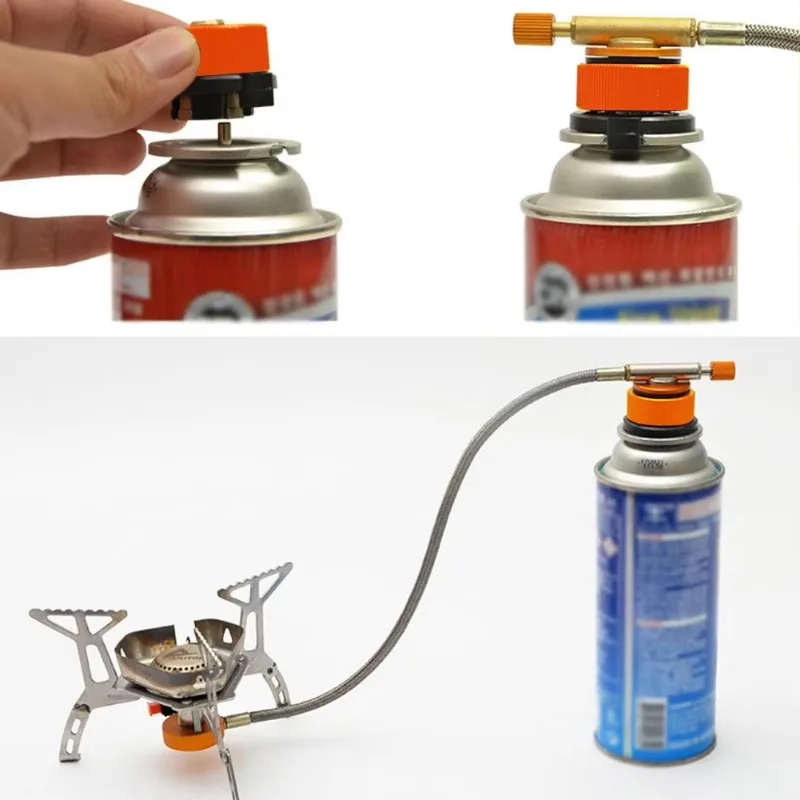 ブタンキャニスターアダプター屋外キャンプガスストーブコンバー - Camping Cooking Fuel のレビューと価格