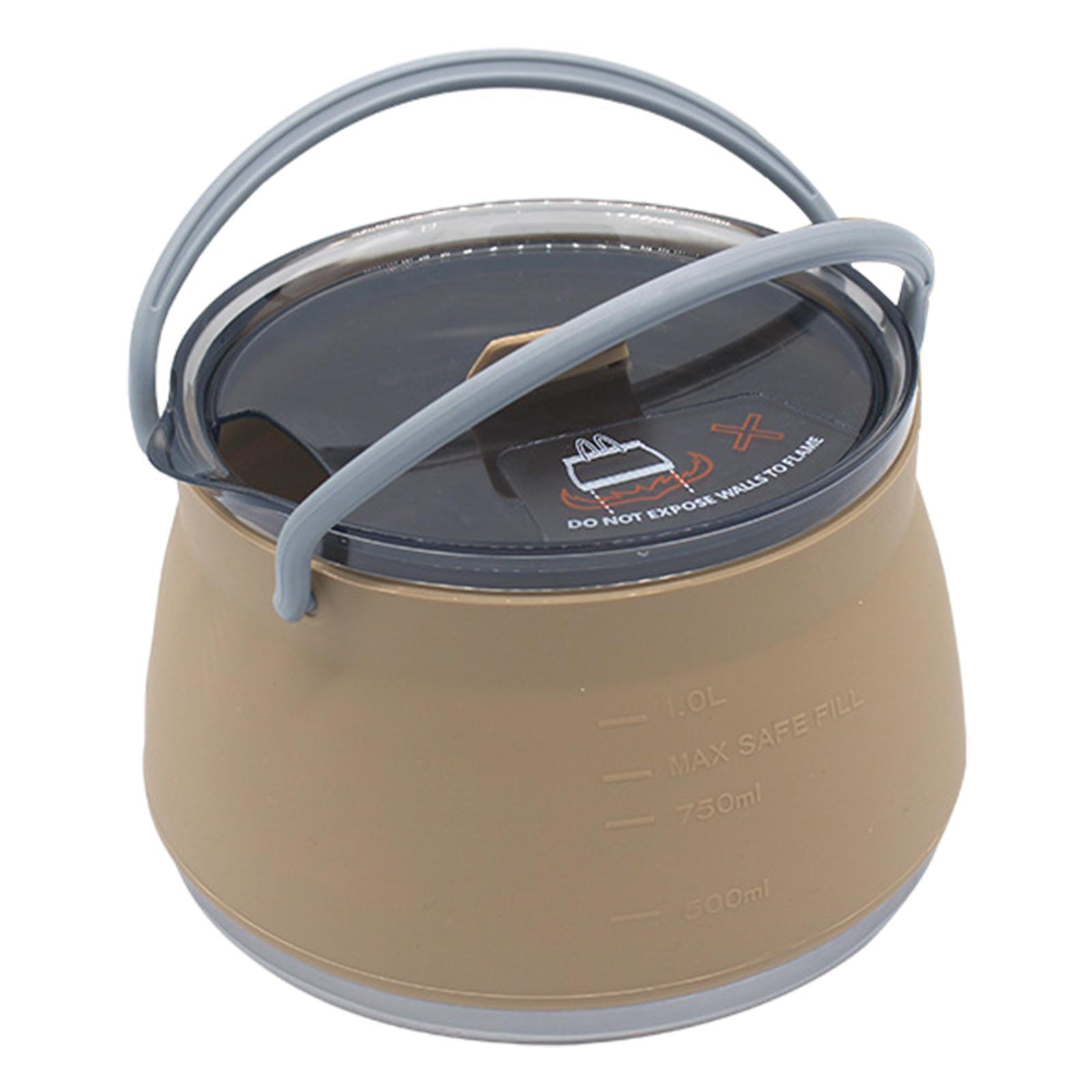 折りたたみ式キャンプ用シリコン製調理鍋 旅行用折りたたみケト - Camping Cooking Kettle のレビューと価格