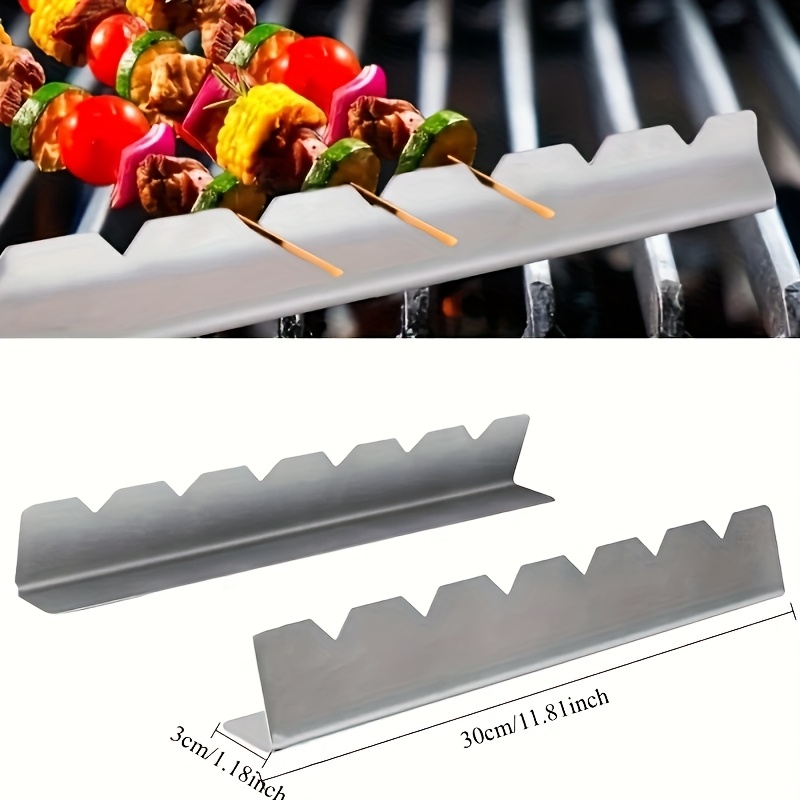 2 個ケバブラックケバブスタンド串ホルダーユニバーサルバーベ - Camping Cooking Utensil Holder のレビューと価格
