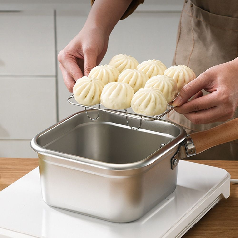 ポータブルステンレス鋼フライパン正方形ノンスティック調理鍋バ - Camping Cooking Unit のレビューと価格