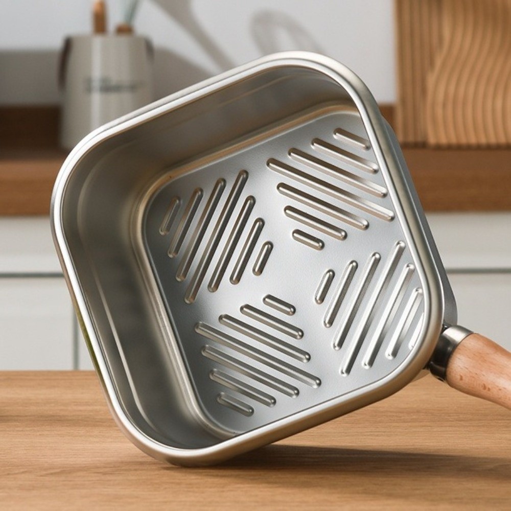ポータブルステンレス鋼フライパン正方形ノンスティック調理鍋バ - Camping Cooking Unit のレビューと価格