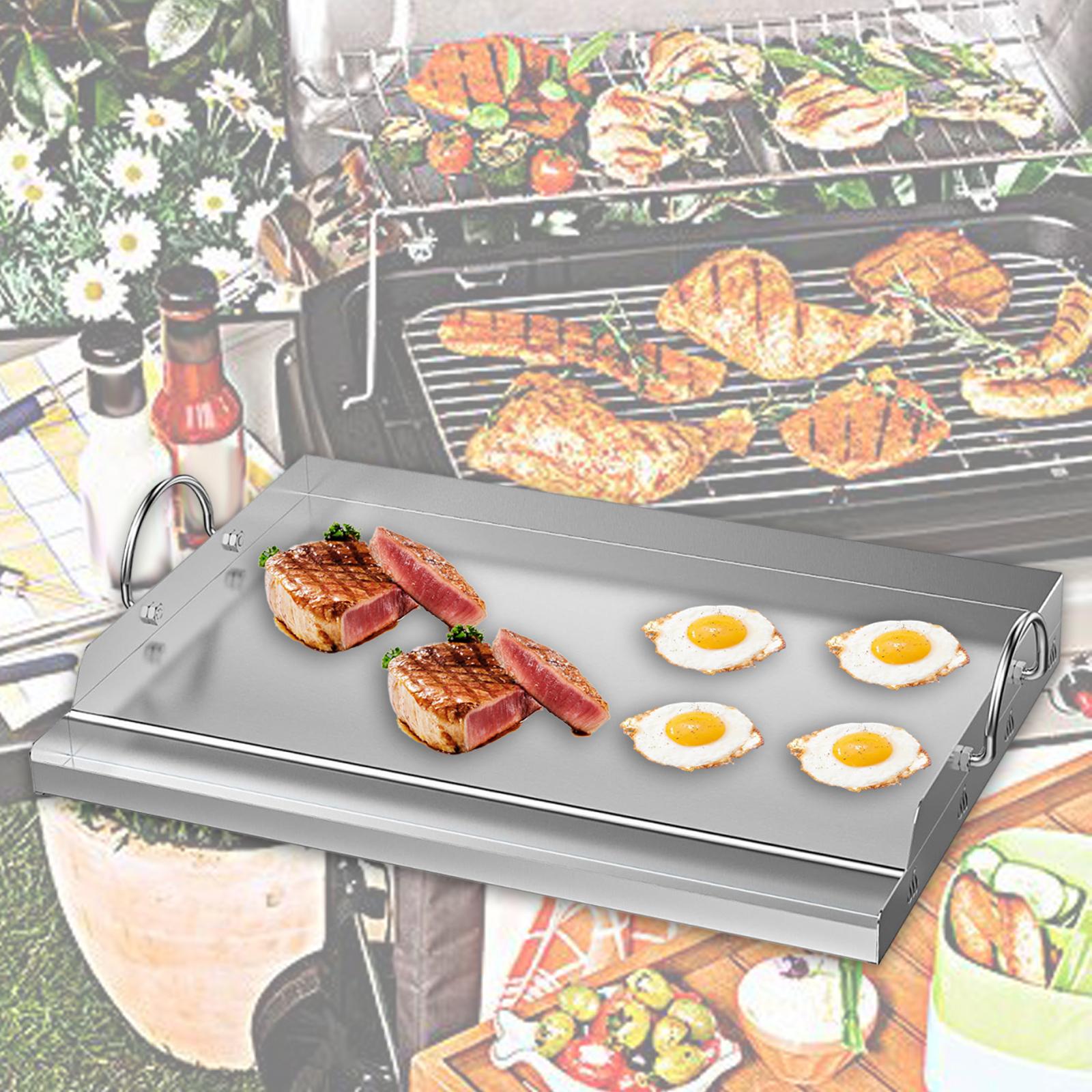 ステンレス鋼調理グリドルバーベキューツールグリル調理器具フラ - Camping Cooking Flat Top のレビューと価格