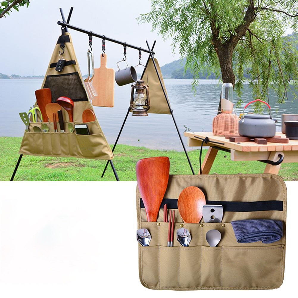 ピクニック用食器、キャンプ用、屋外用収納バッグ、持ち運び可能 - Camping Cooking Utensils Storage のレビューと価格