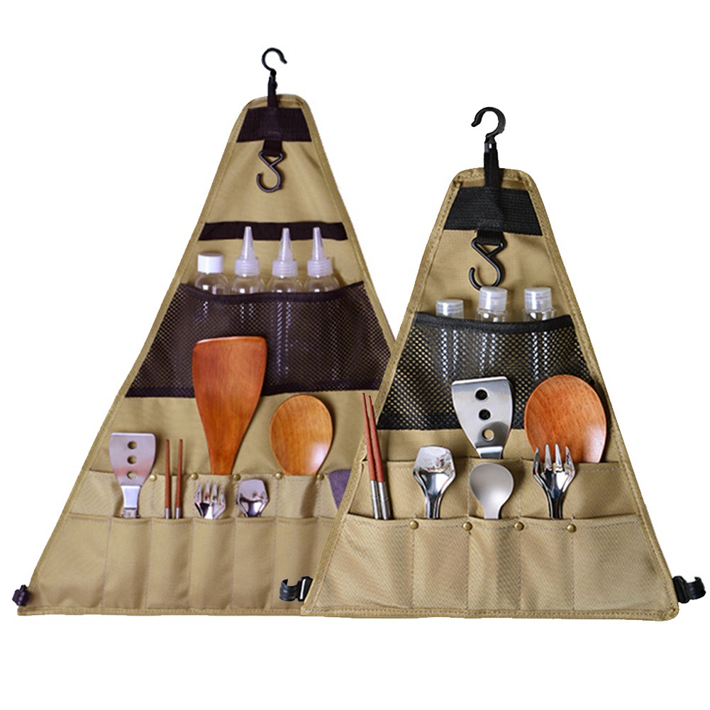 ピクニック用食器、キャンプ用、屋外用収納バッグ、持ち運び可能 - Camping Cooking Utensils Storage のレビューと価格