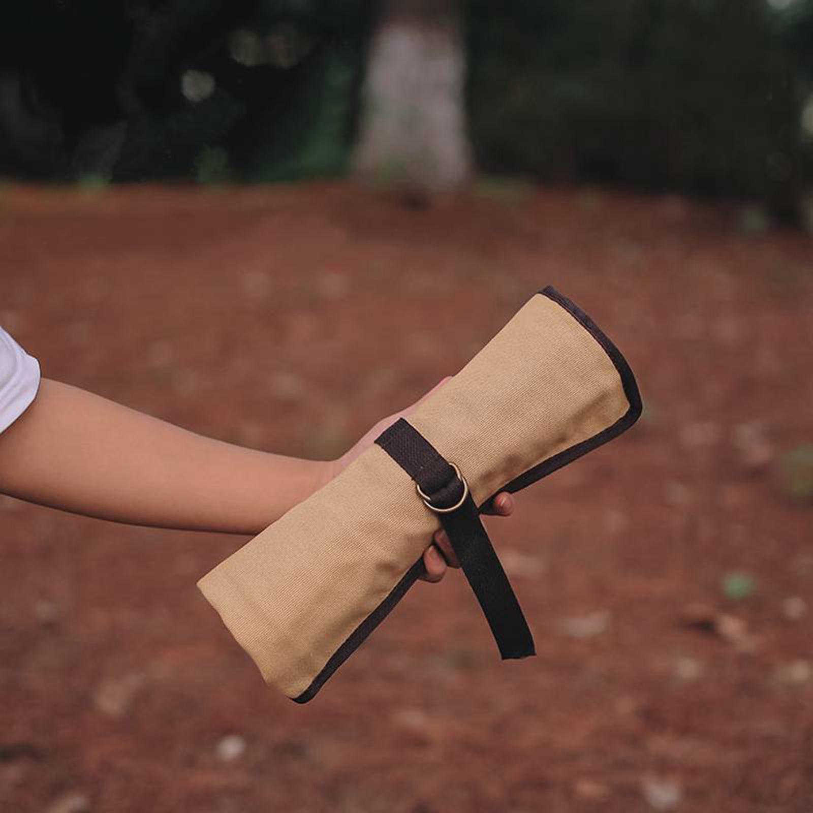 ポータブルキャンプ用品ロールアップバッグ食器オーガナイザー収 - Camping Cooking Utensils Storage のレビューと価格