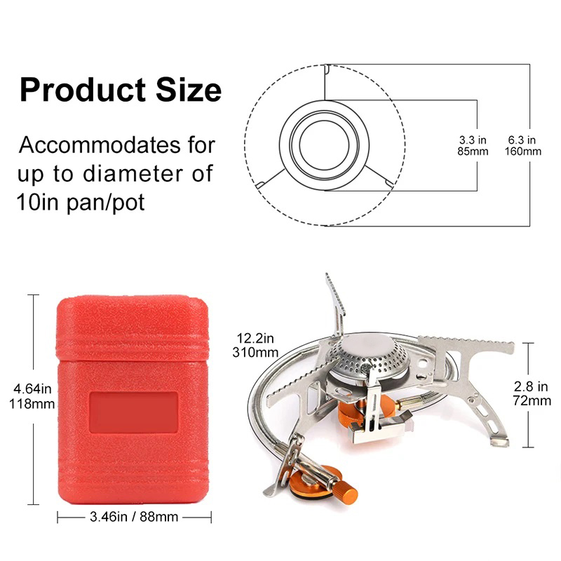 キャンプガスストーブポータブル折りたたみ屋外バックパッキング - Camping Cooking Fuel のレビューと価格