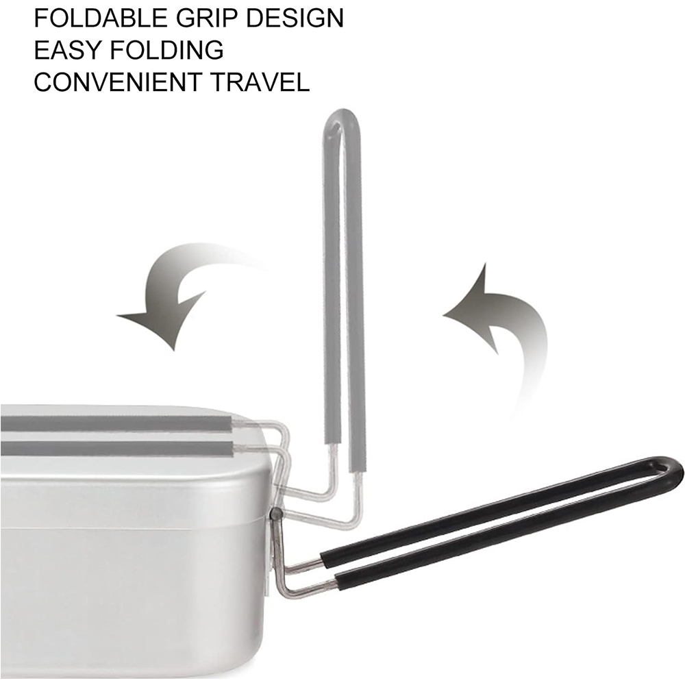 800 ミリリットルアルミ弁当箱屋外キャンプ調理器具食器折り - Camping Cooking Food のレビューと価格