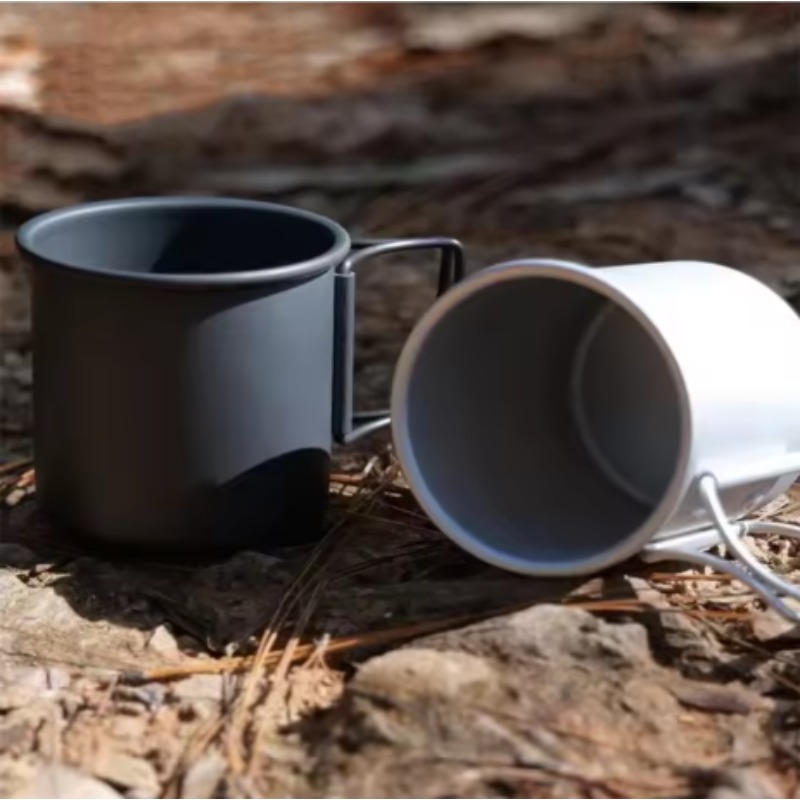 新しい 300 ミリリットル折りたたみ式アルミ合金カップ多用 - Camping Outdoor Cooking Equipment のレビューと価格