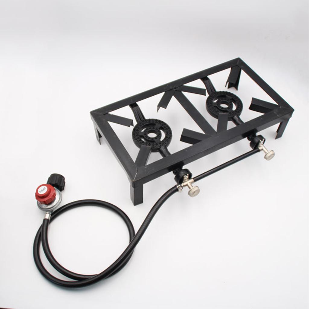 ガスストーブ ダブルバーナー クッカー 調節可能な Psi  - Camping Double Cooking Stove のレビューと価格