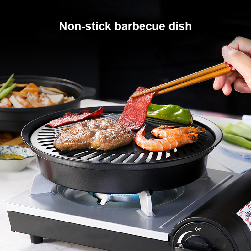 韓国ノンスティックバーベキュートレイ屋外カセットオーブングリ - Camping Cooking Flat Top のレビューと価格