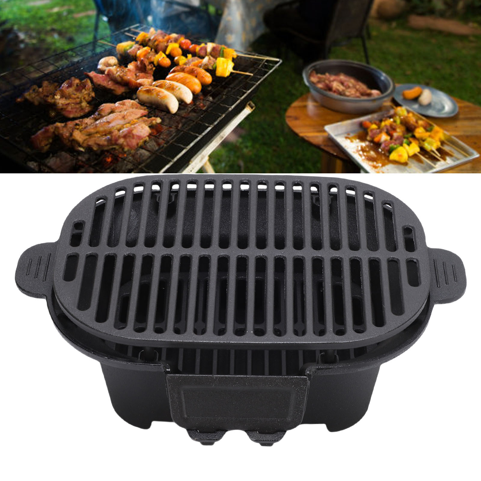 火鉢グリル 屋外用 小型 ポータブル 炭火焼きグリル 鋳鉄製 - Japanese Camping Cooking のレビューと価格