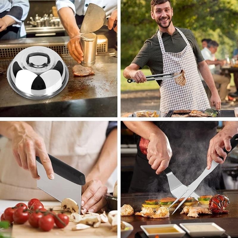 14 個グリドルアクセサリーキットフラットトップグリドルツー - Camping Cooking Flat Top のレビューと価格