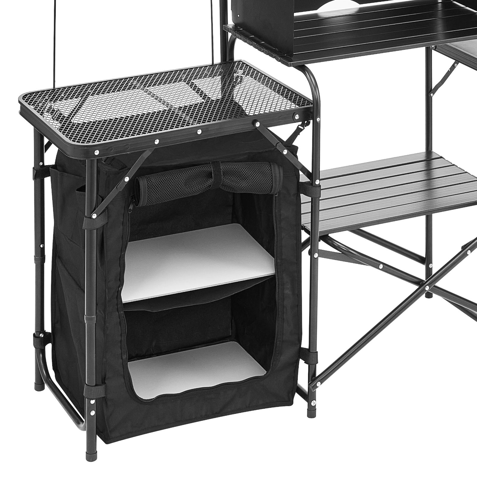 キャンプ用キッチンテーブル、アウトドアキャンプ用調理台、収納 - Camping Cooking Cupboard のレビューと価格