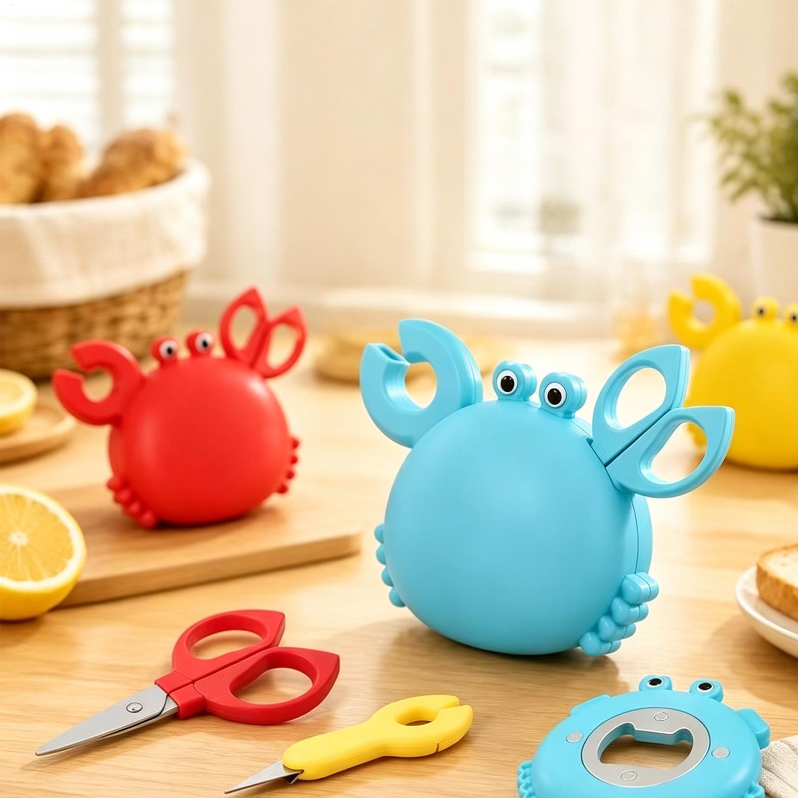 4 in 1カニ型ボトルオープナー、磁石付き冷蔵庫用ハサミ、 - Camping Cooking Utensil Holder のレビューと価格